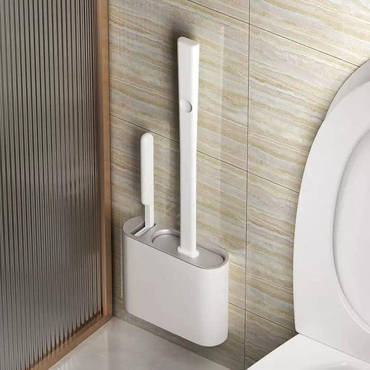 Wall Mounted Silicone Toilet Brush Set